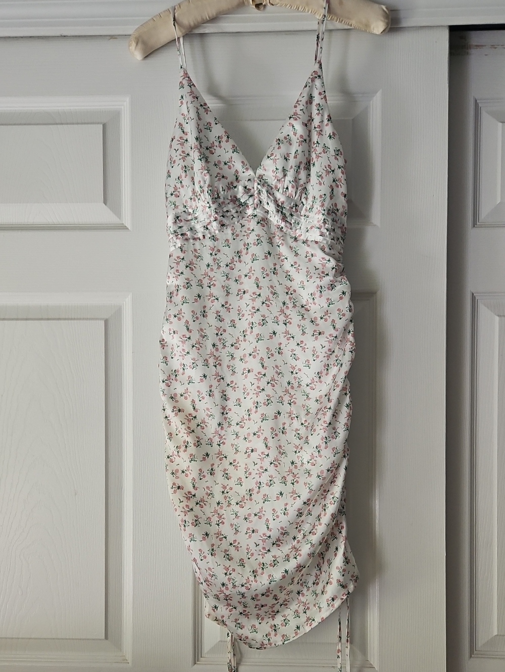 Princess Polly White Slip Dress with Pink Floral Print
